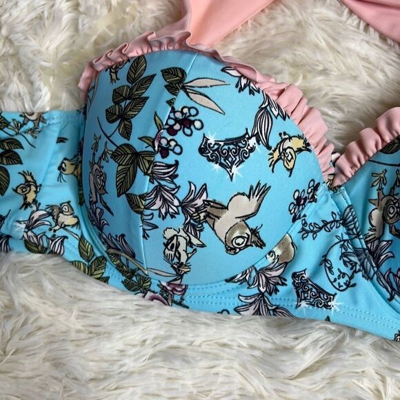 Disney Sleeping Beauty Flowers & Friends Halter Swim Top Size XS New - Picture 5 of 8